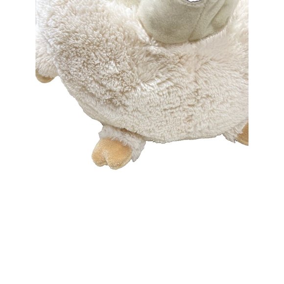 White/Cream Baby Lamb Round Soft Plush Stuffed Animal Teddy Bear - Picture 3 of 8